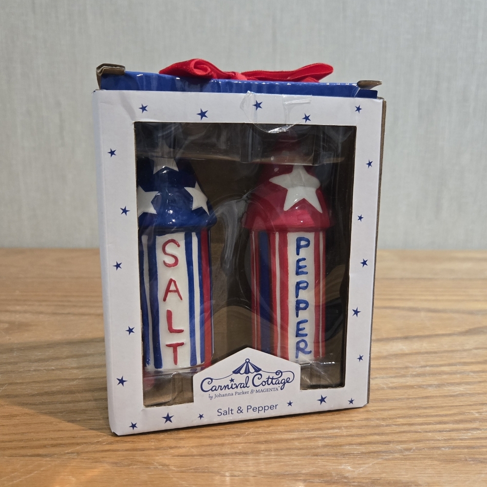 Johanna Parker Carnival Cottage 4th Of July Salt & Pepper Shakers